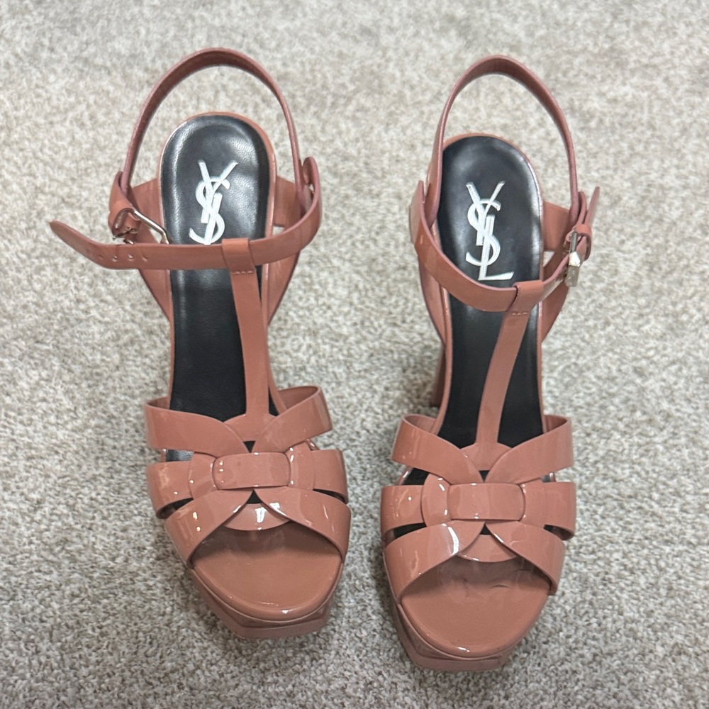 Yves Saint Laurent Women's Blush Patent Sandals